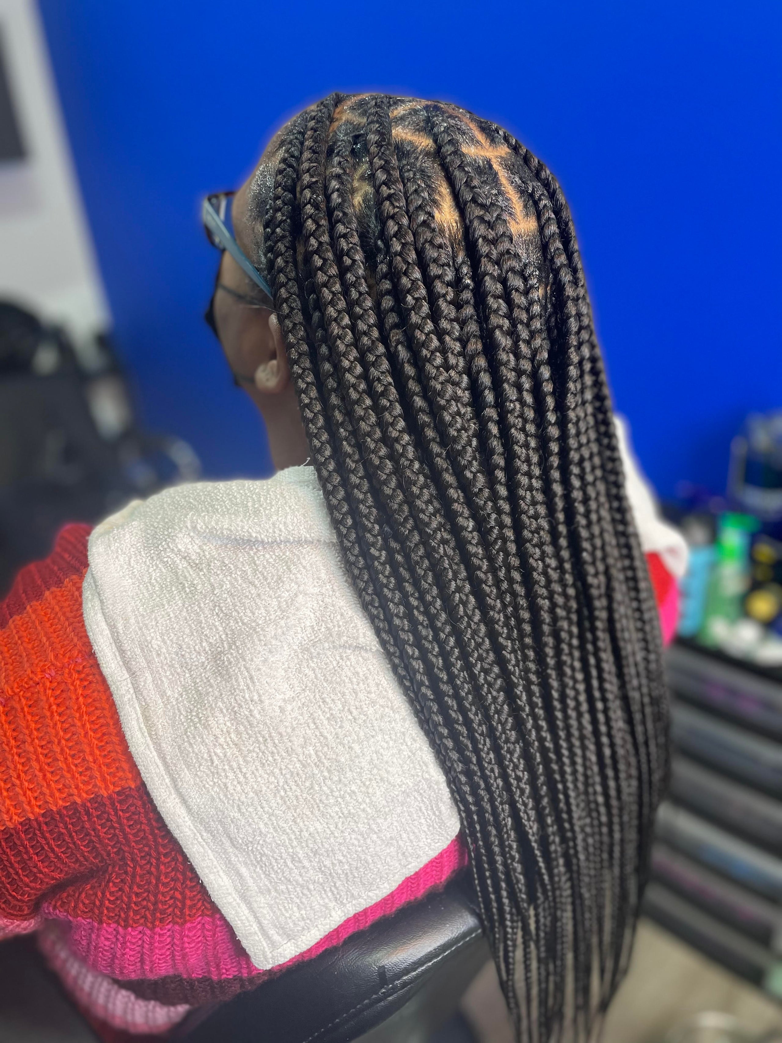 Long knotless box shop braids